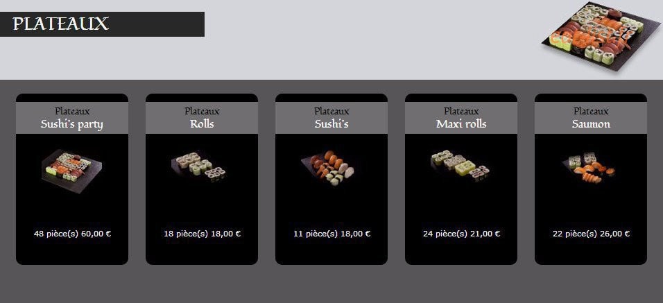 Kiosque Sushi — carte page 12
