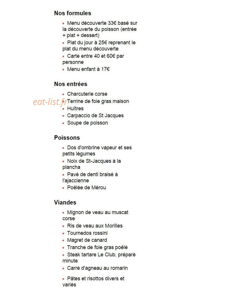Le Club — carte page 2
