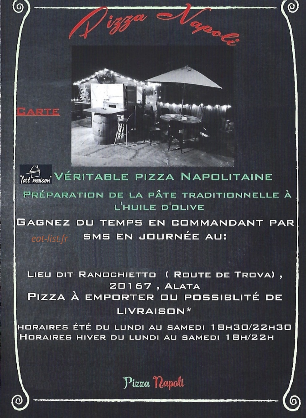 Pizza Napoli — carte page 1