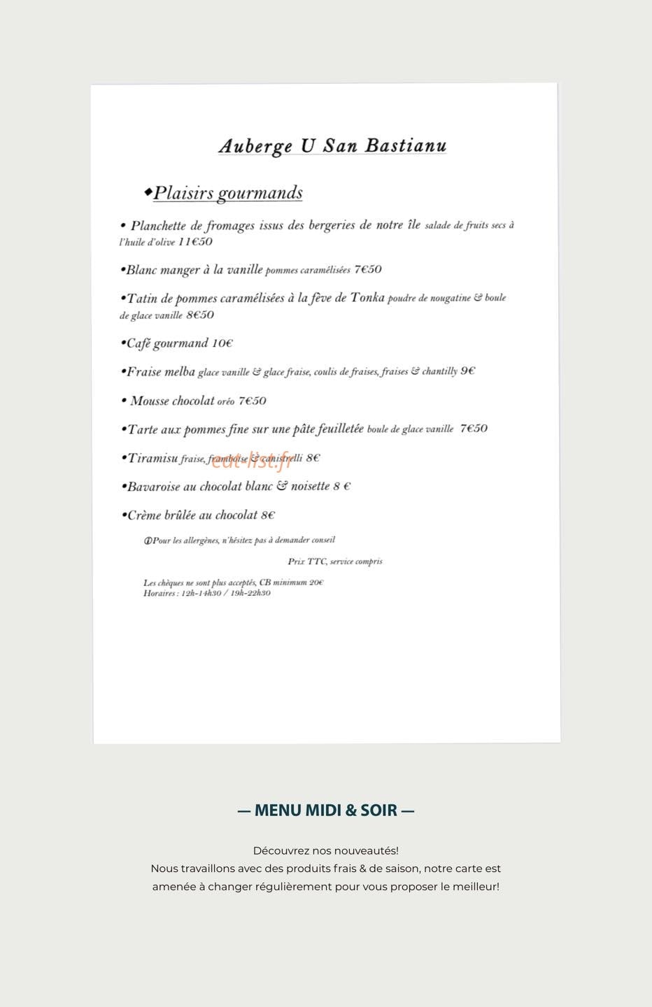 U San Bastianu — carte page 1