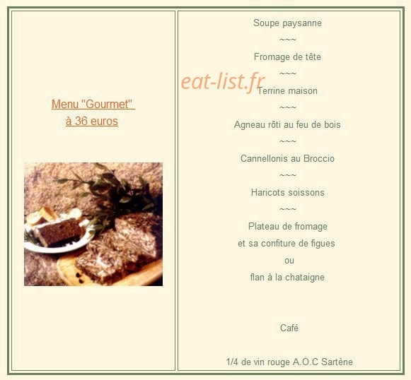 Auberge U Licettu — carte page 3