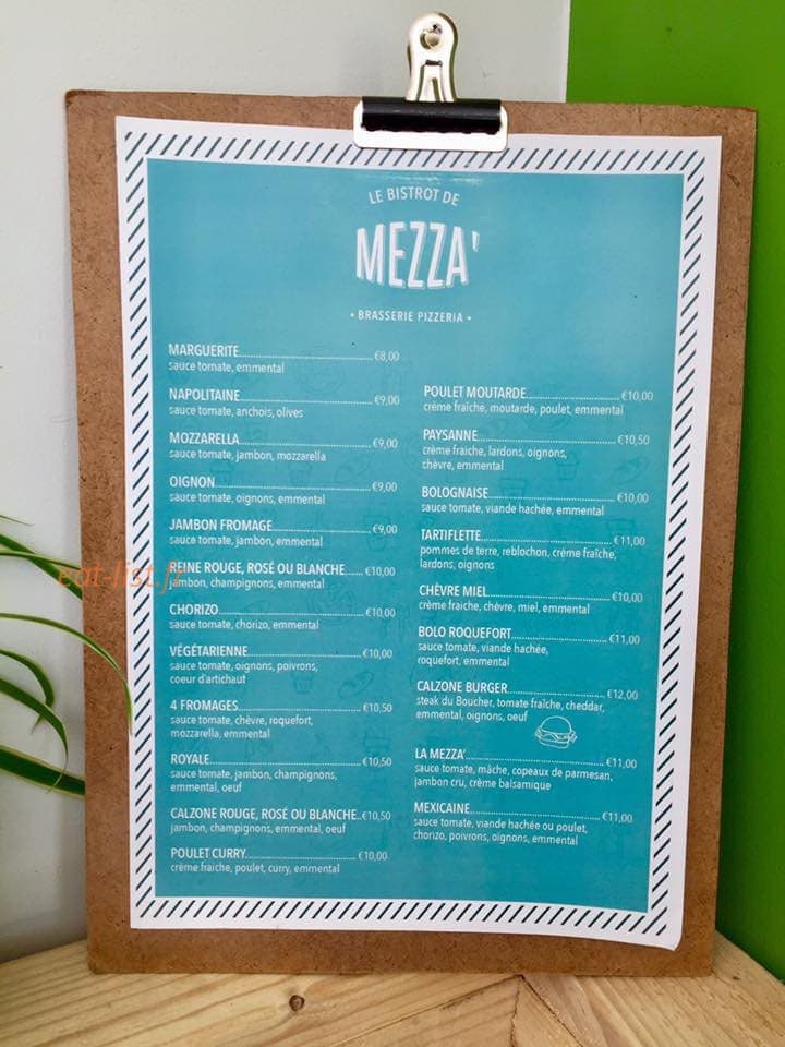 Bistrot de Mezza — carte page 1