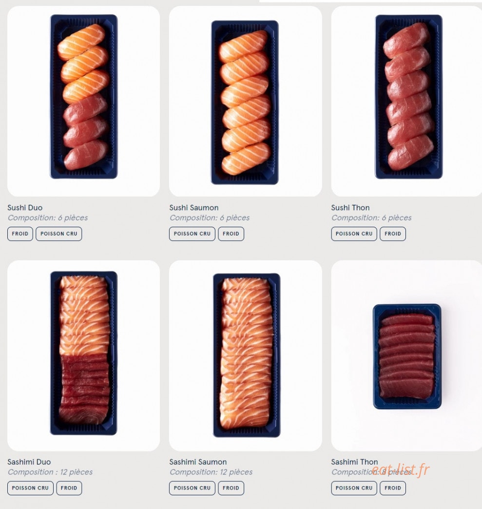 Sushi Daily — carte page 1