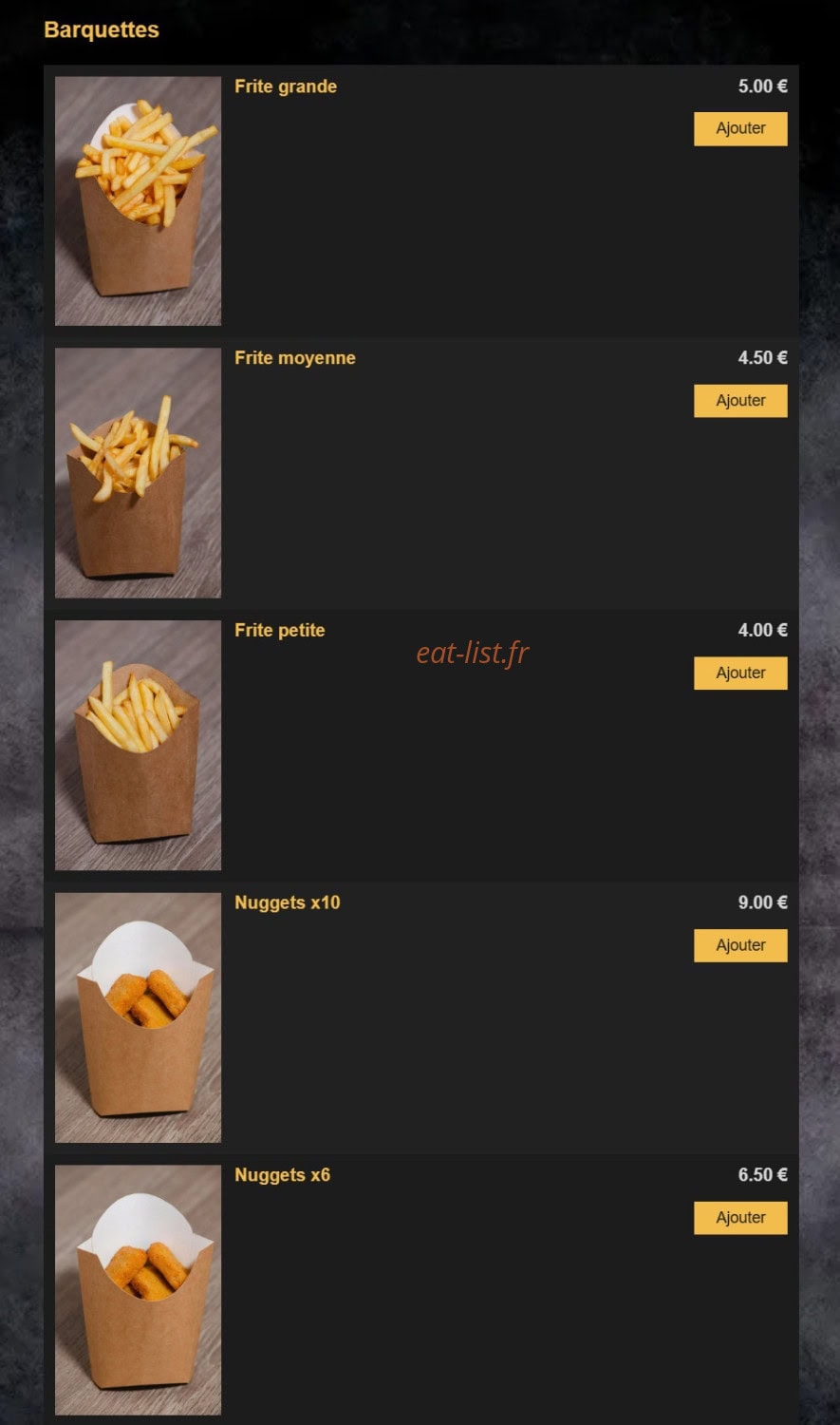 Chez Cathy — carte page 7