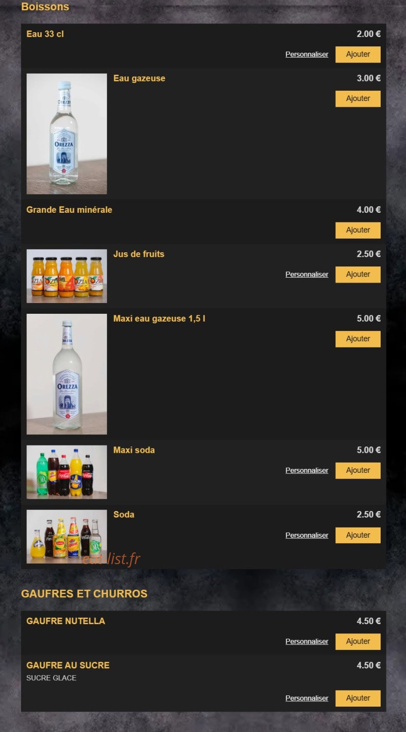 Chez Cathy — carte page 12