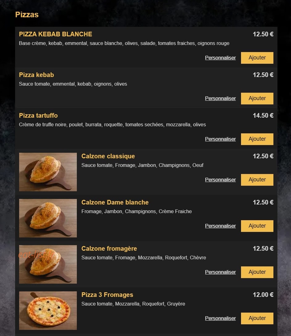 Chez Cathy — carte page 2