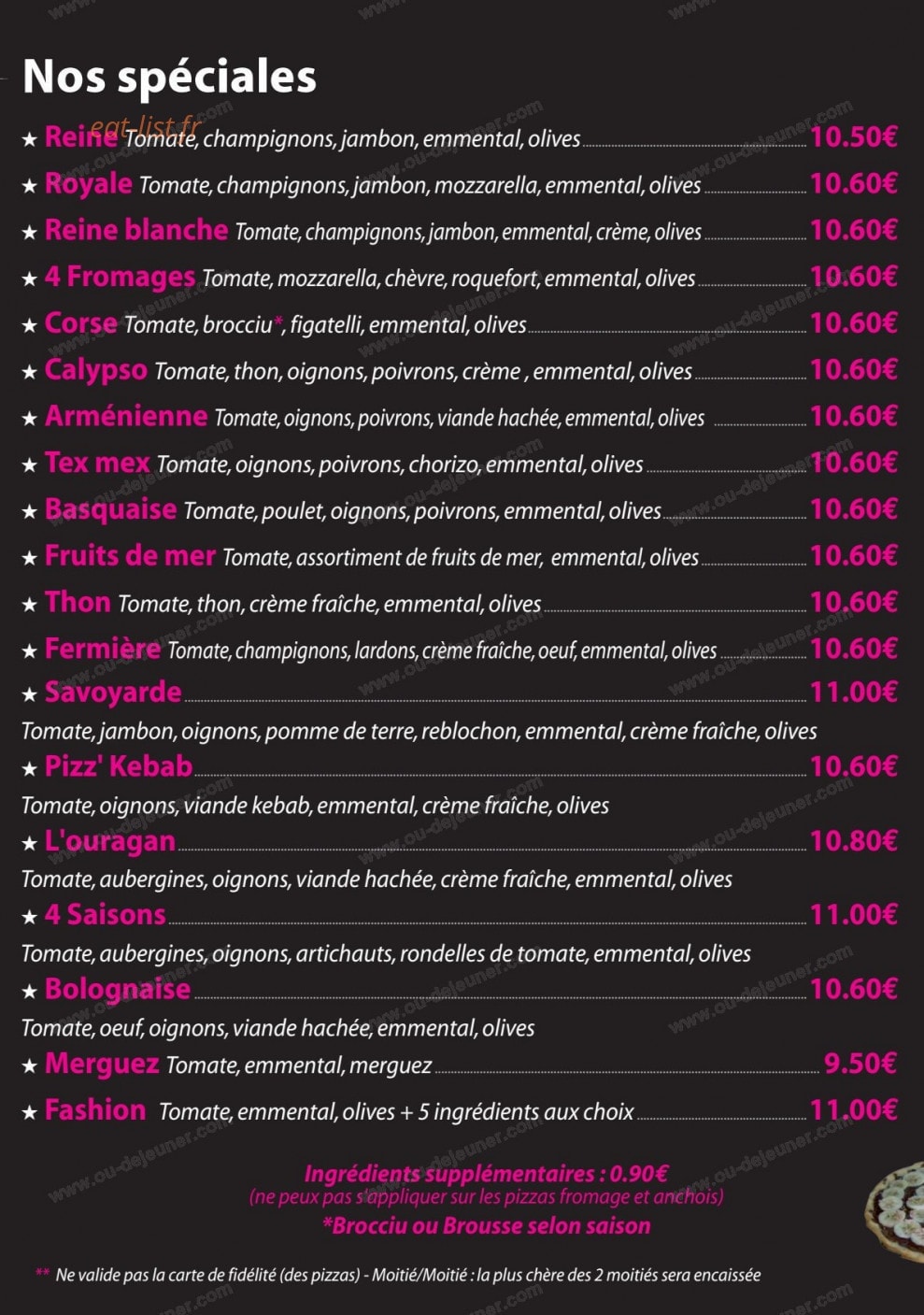 Fashion Pizza — carte page 2