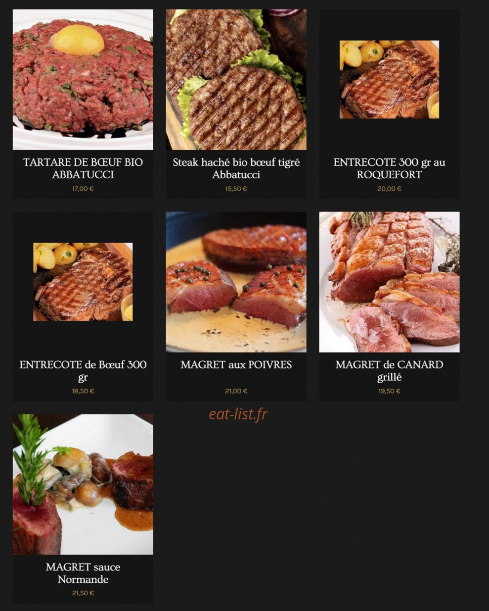 Restaurant le chalé — carte page 4