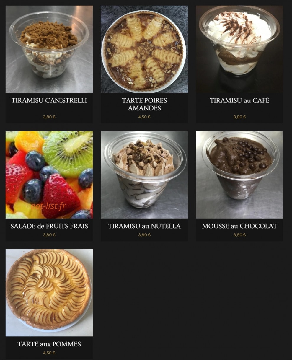 Restaurant le chalé — carte page 6