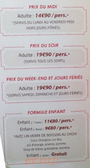 Royal Gourmand — carte page 2