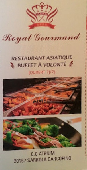 Royal Gourmand — carte page 1