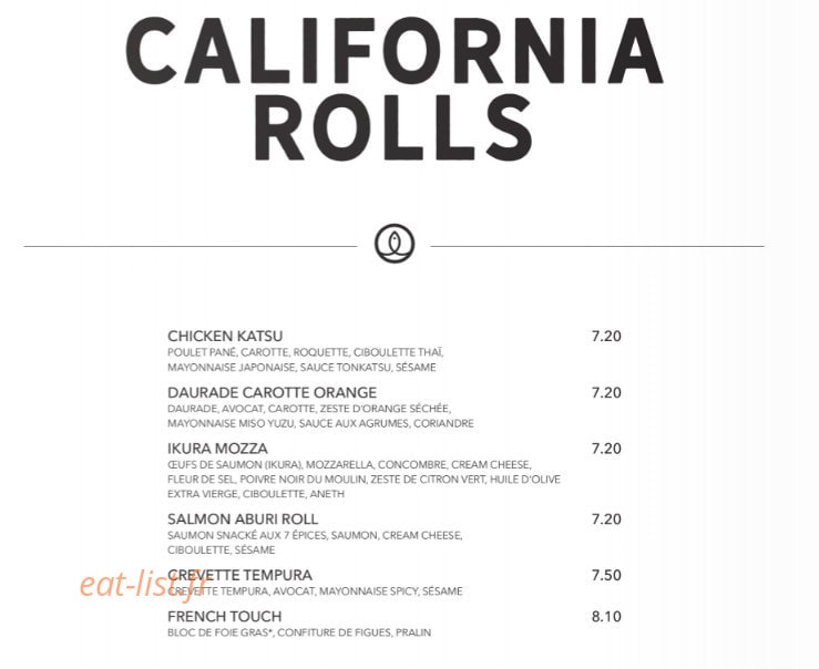 Sushi Shop — carte page 22