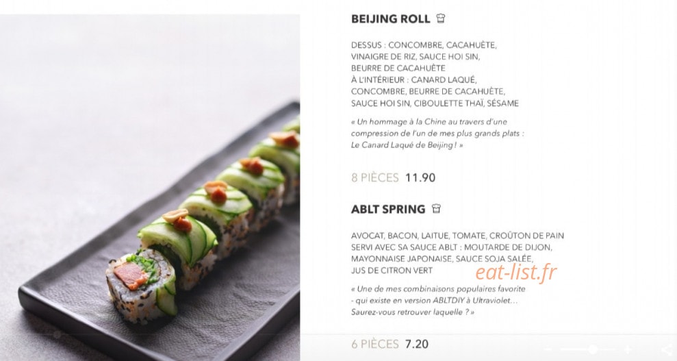 Sushi Shop — carte page 2