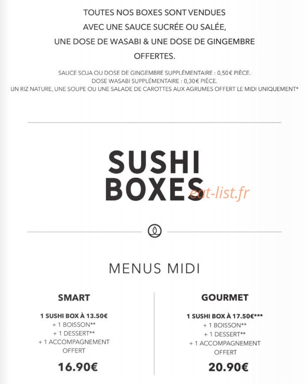 Sushi Shop — carte page 8