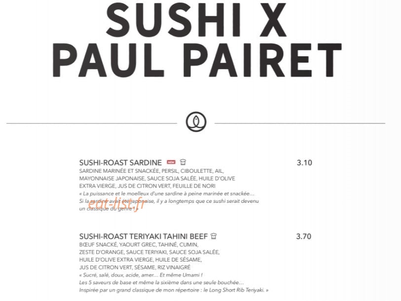 Sushi Shop — carte page 18