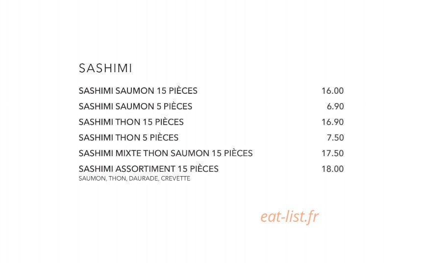 Sushi Shop — carte page 27
