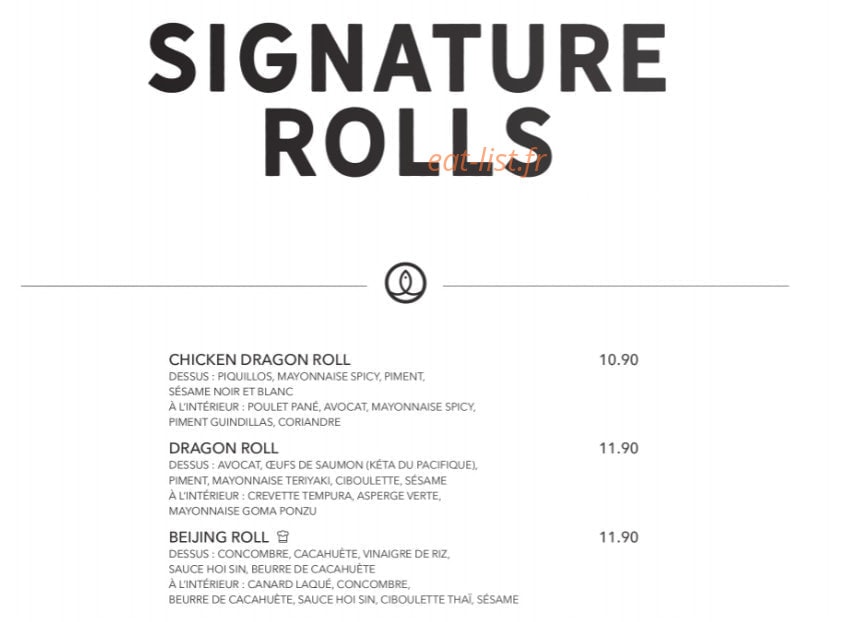 Sushi Shop — carte page 26