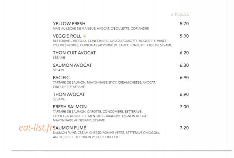 Sushi Shop — carte page 21