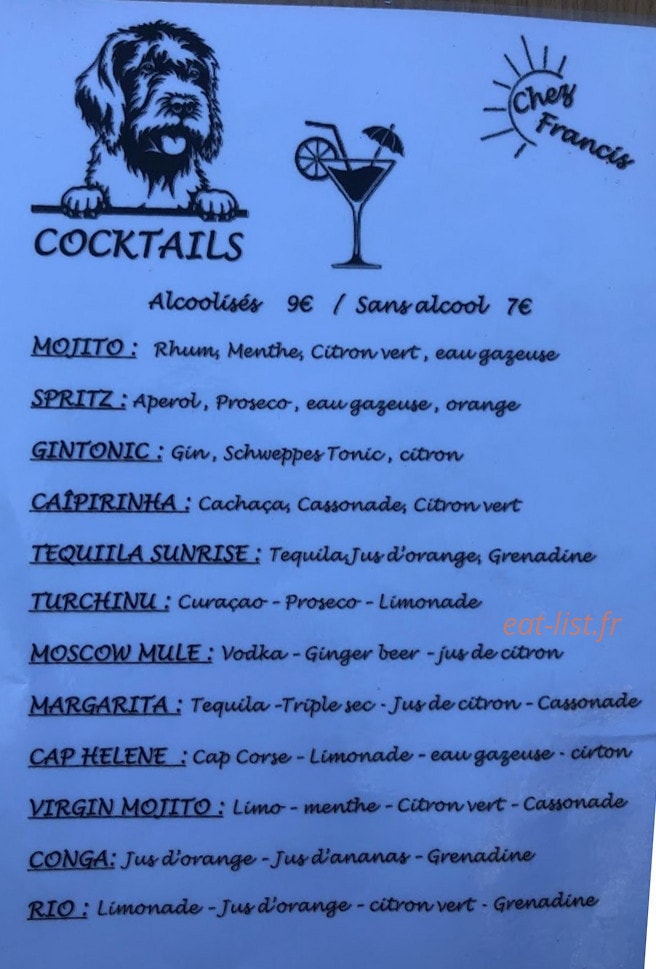 Chez Francis — carte page 5