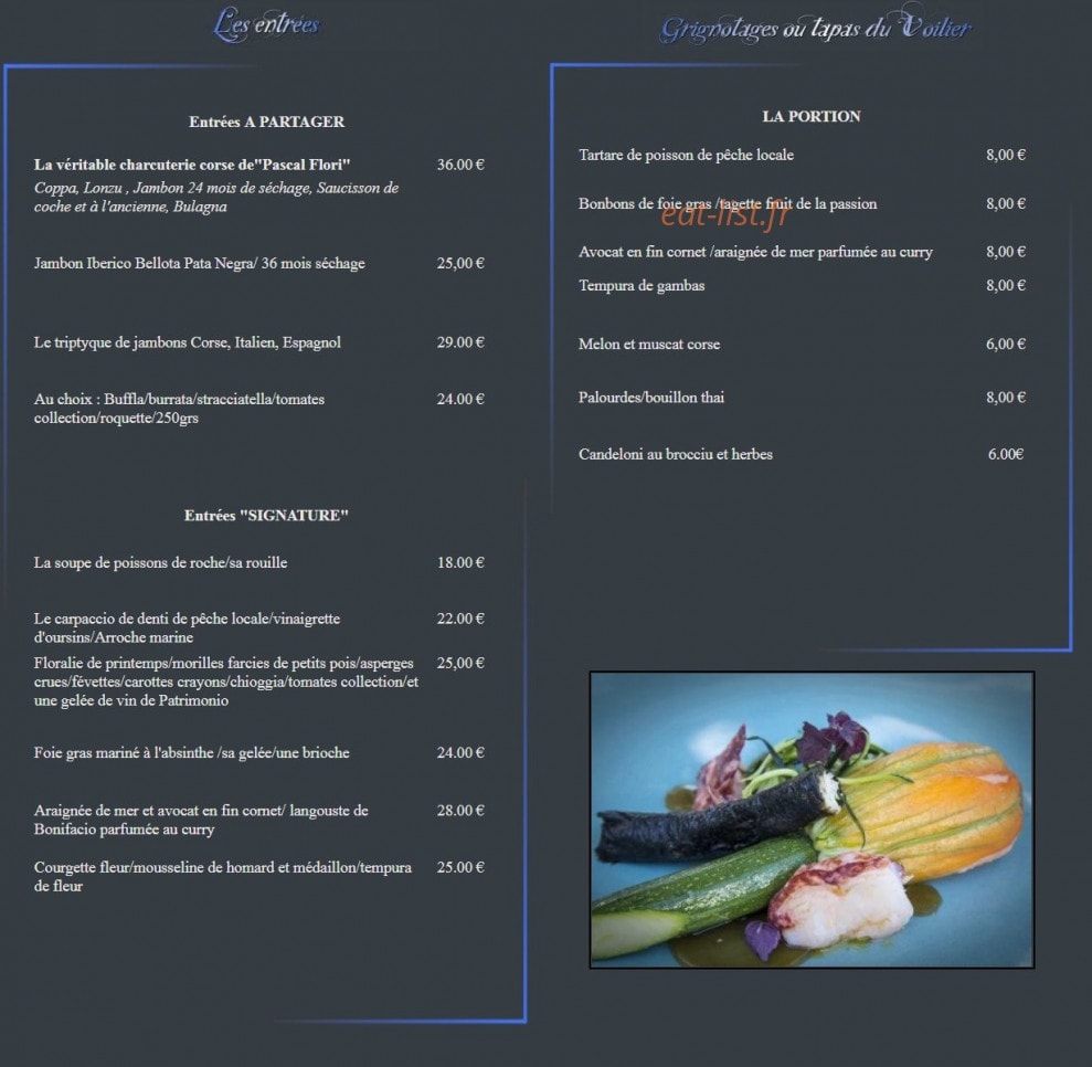 Le Voilier — carte page 1