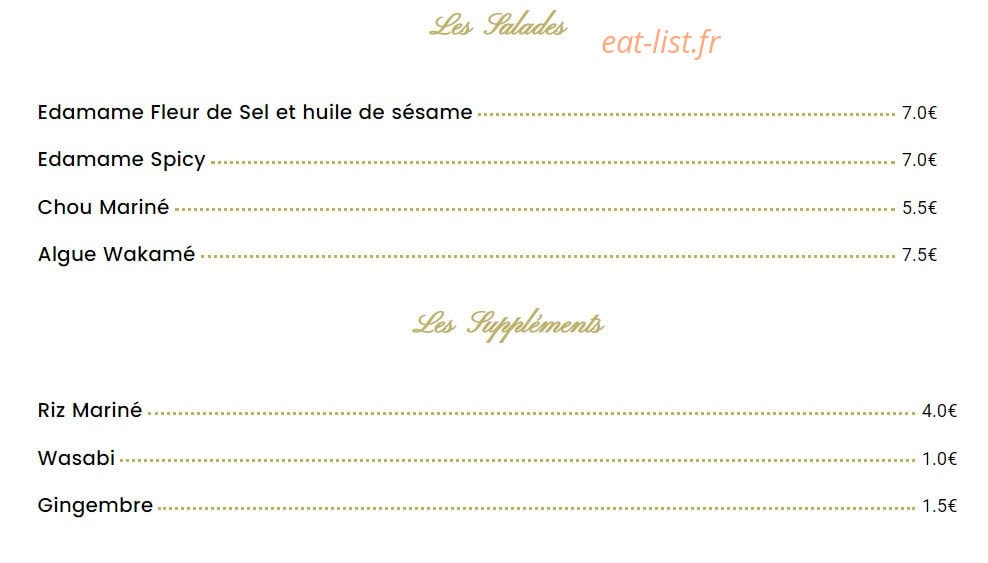 Sushibar — carte page 6