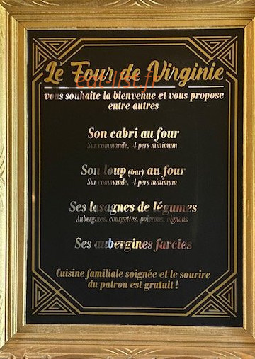 Le Four de Virginie — carte page 2