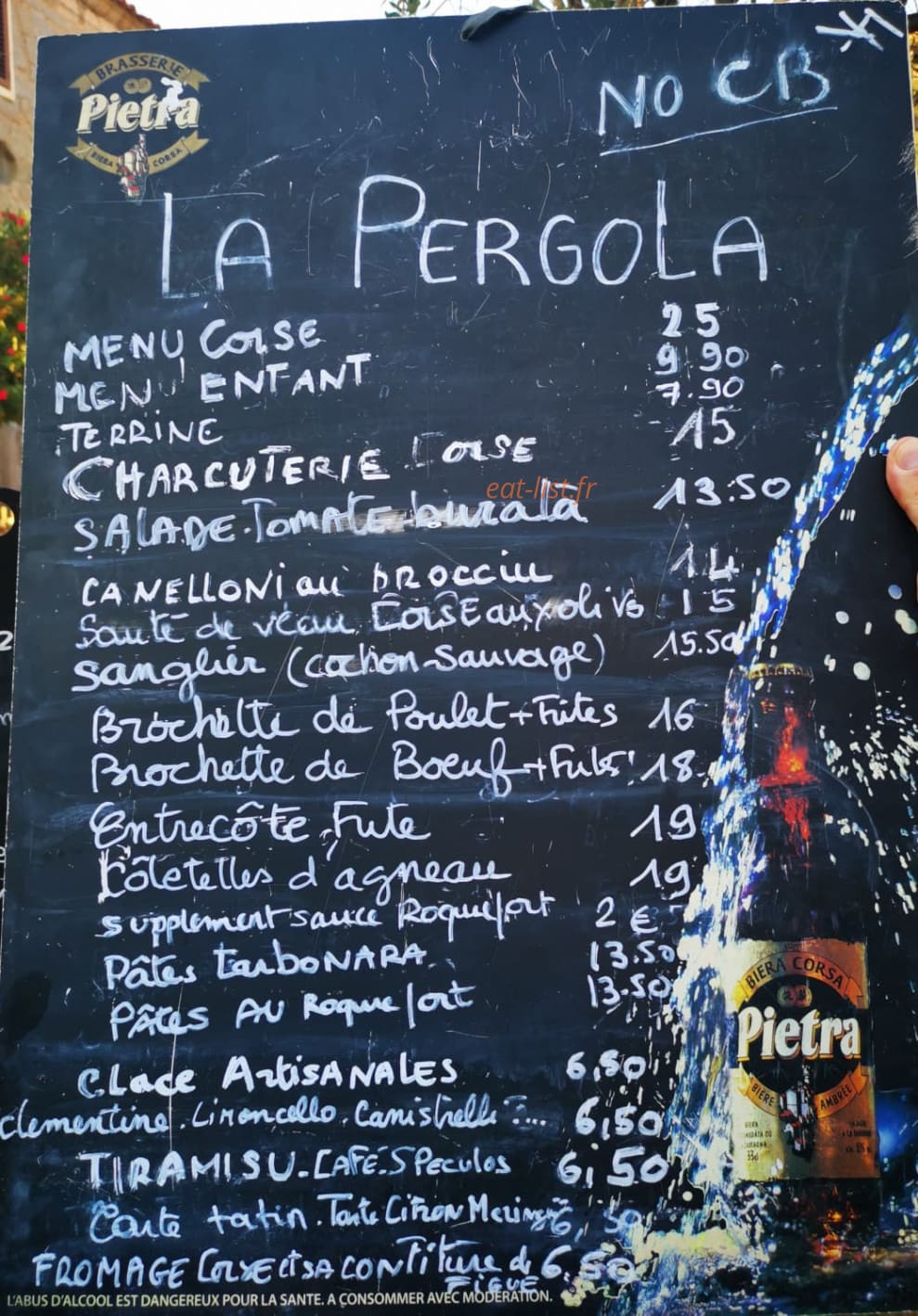 La pergola — carte page 1