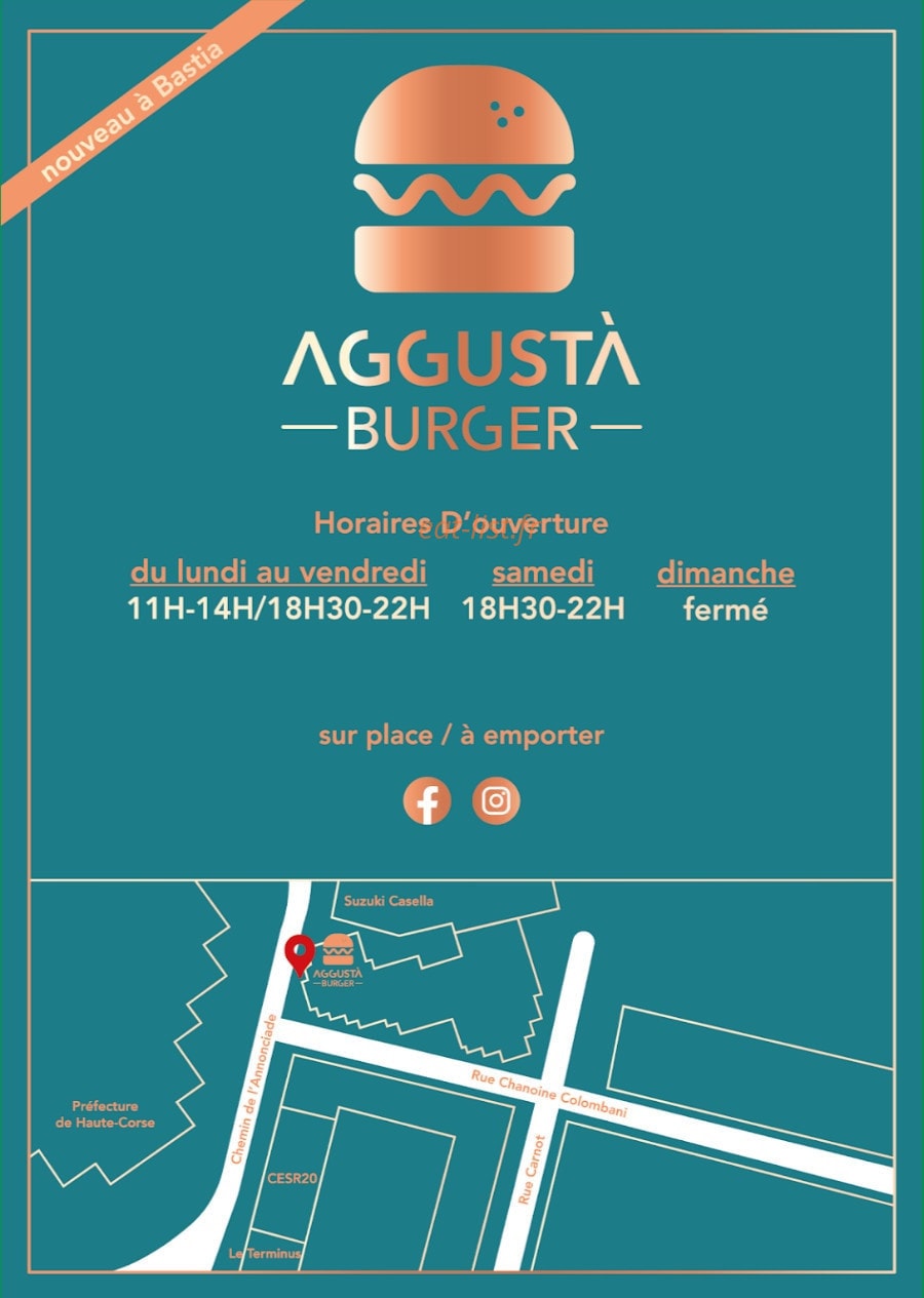 Aggustà Burger — carte page 1