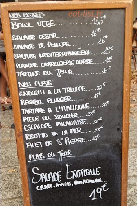 Babbu Caffè — carte page 1