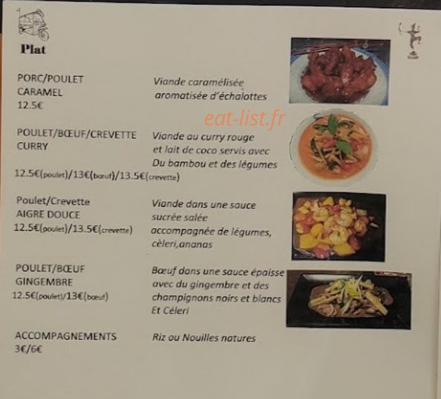 Bangkok Thai — carte page 2