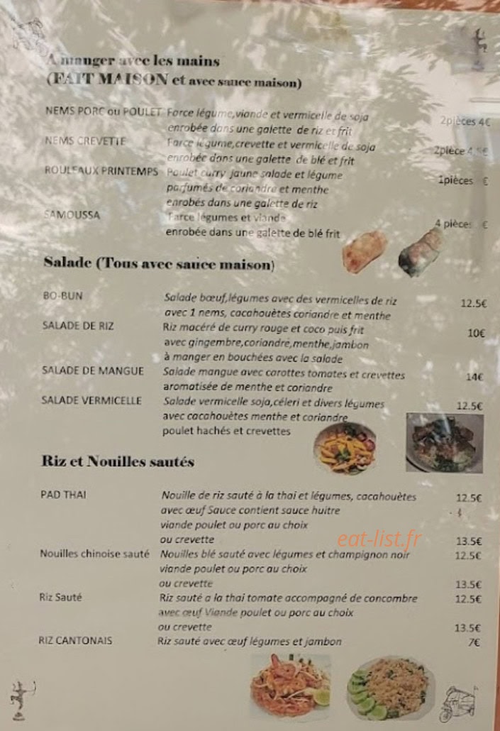 Bangkok Thai — carte page 3