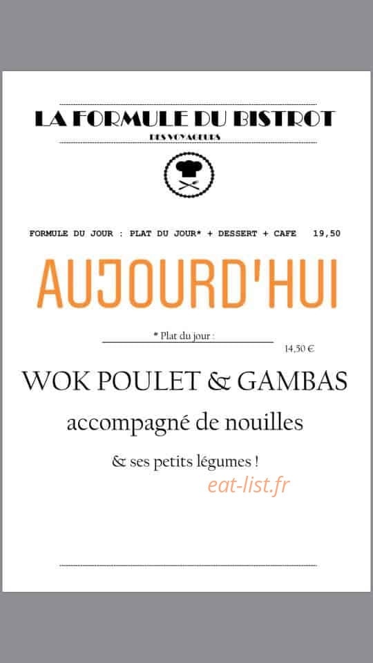 Bistrot des voyageurs — carte page 1