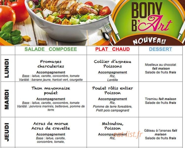 Body B'Art — carte page 3