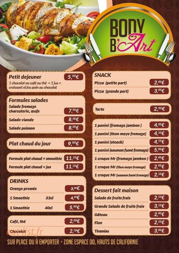 Body B'Art — carte page 2