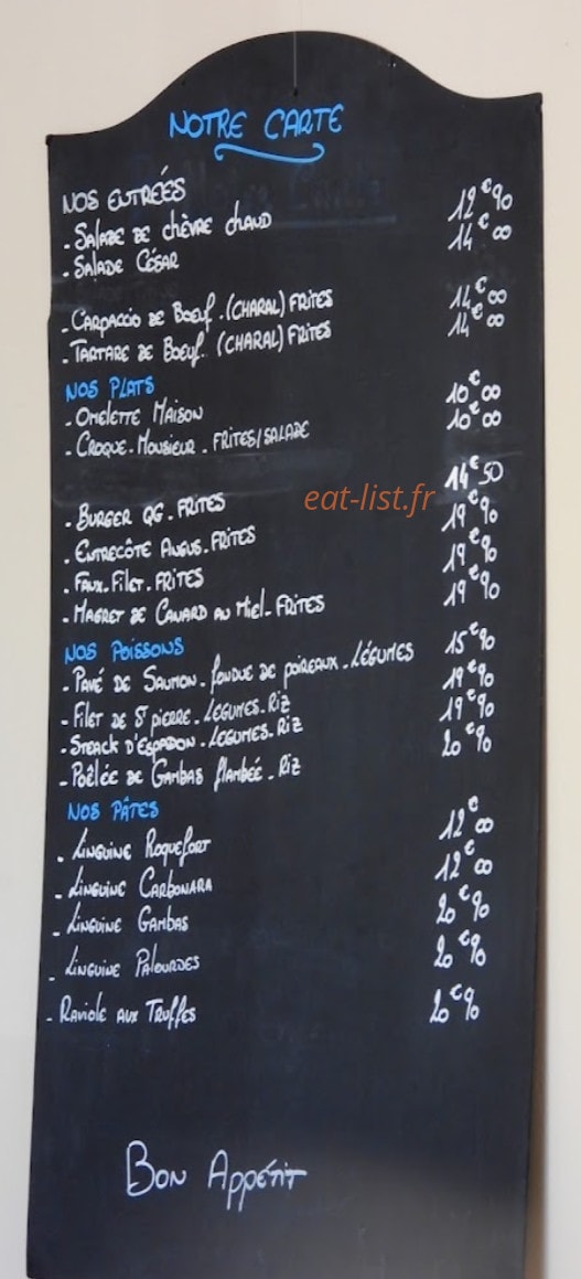 Brasserie Le Qg — carte page 1