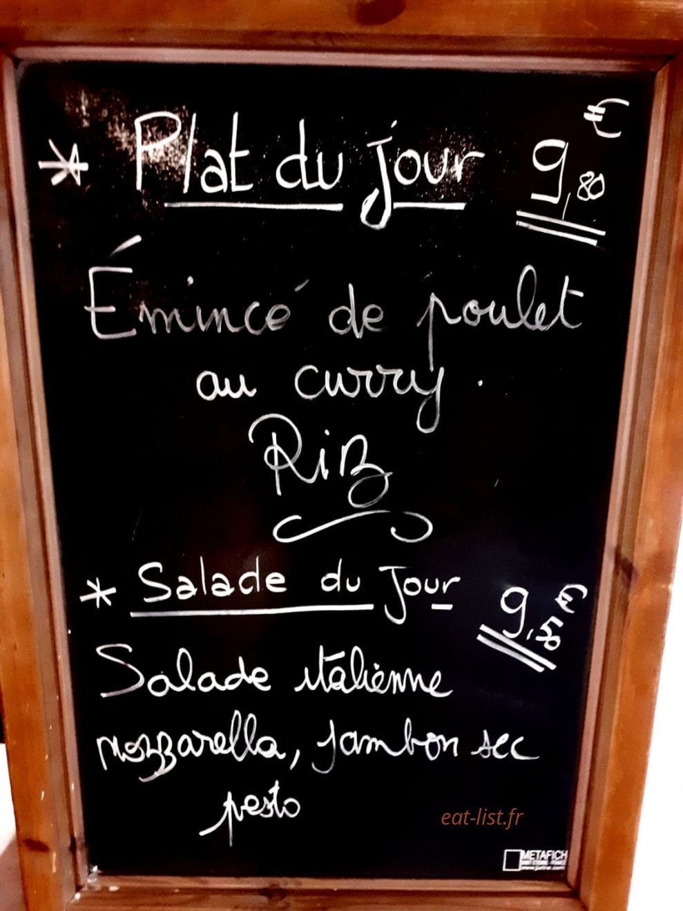Café de Toga — carte page 1