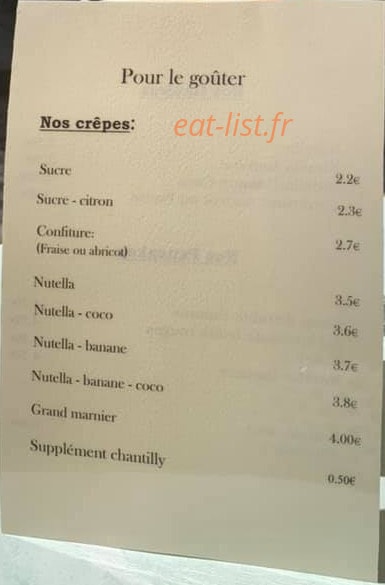 Café des Intimes — carte page 2