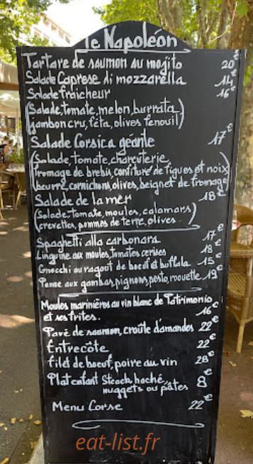 Café Napoléon — carte page 1