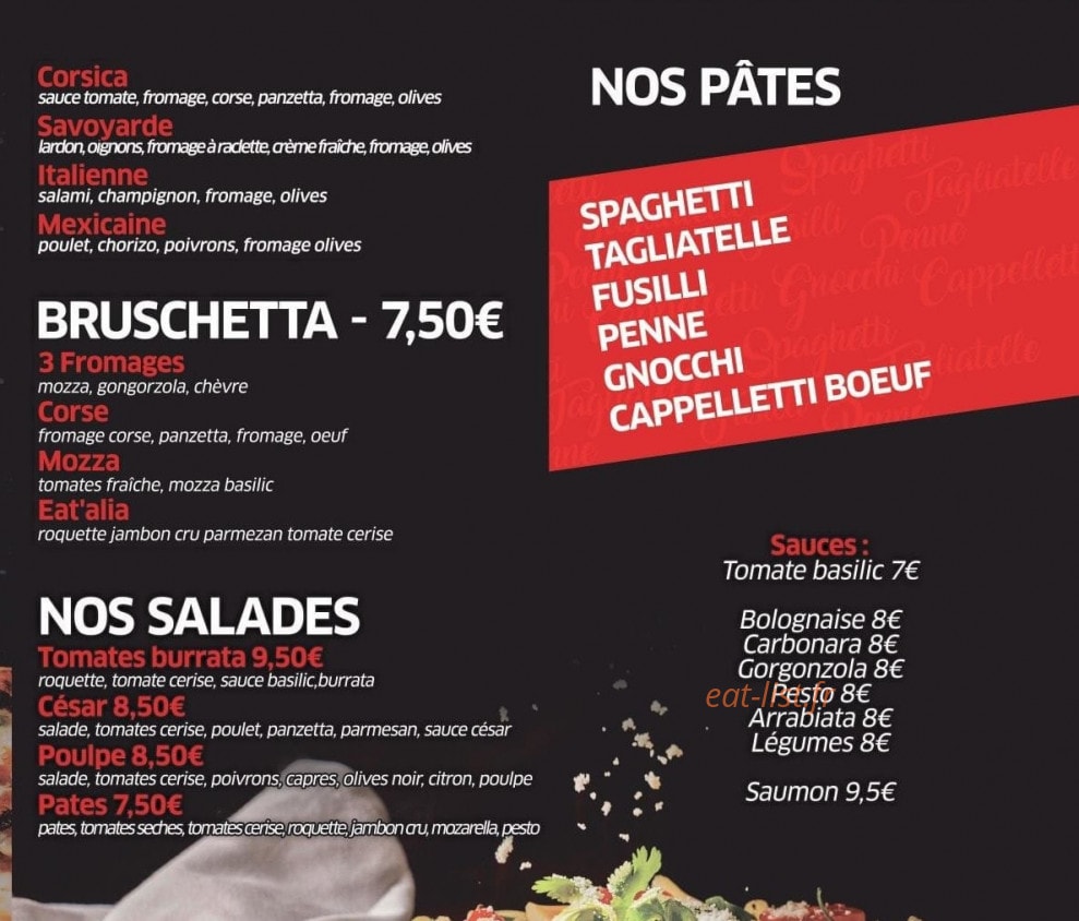 Eat'alia — carte page 3