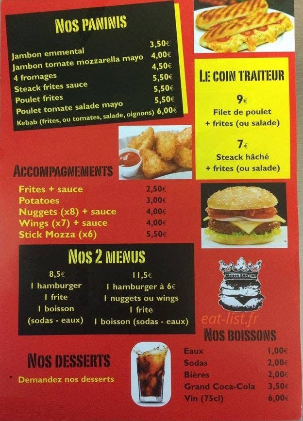Imperial Burger — carte page 2