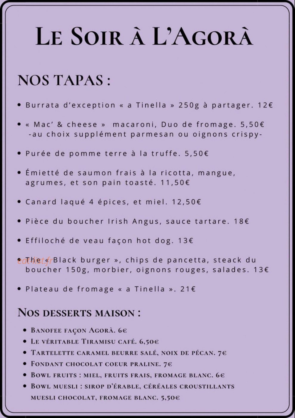 L’Agorà — carte page 1