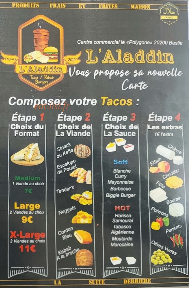 L'Aladdin — carte page 1