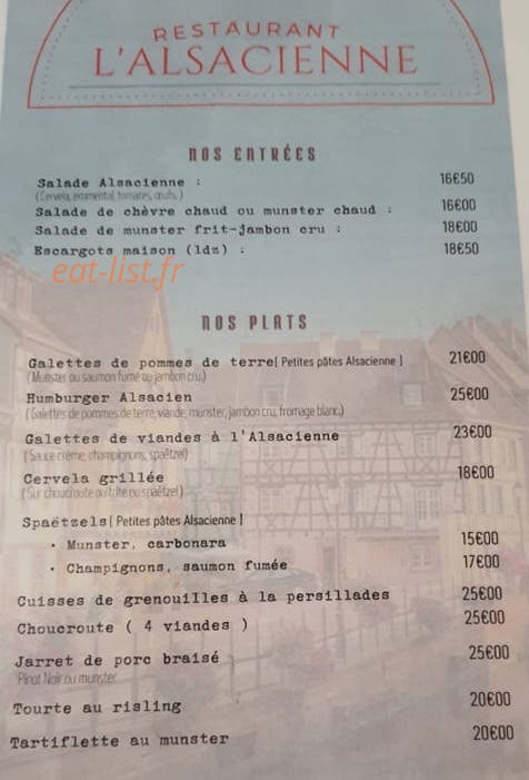 L'Alsacienne — carte page 1