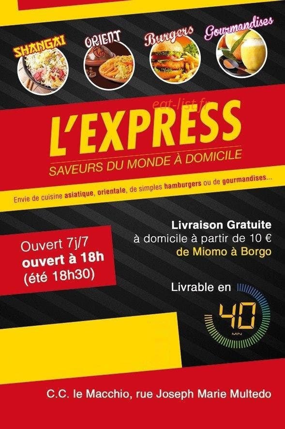 L'express — carte page 1