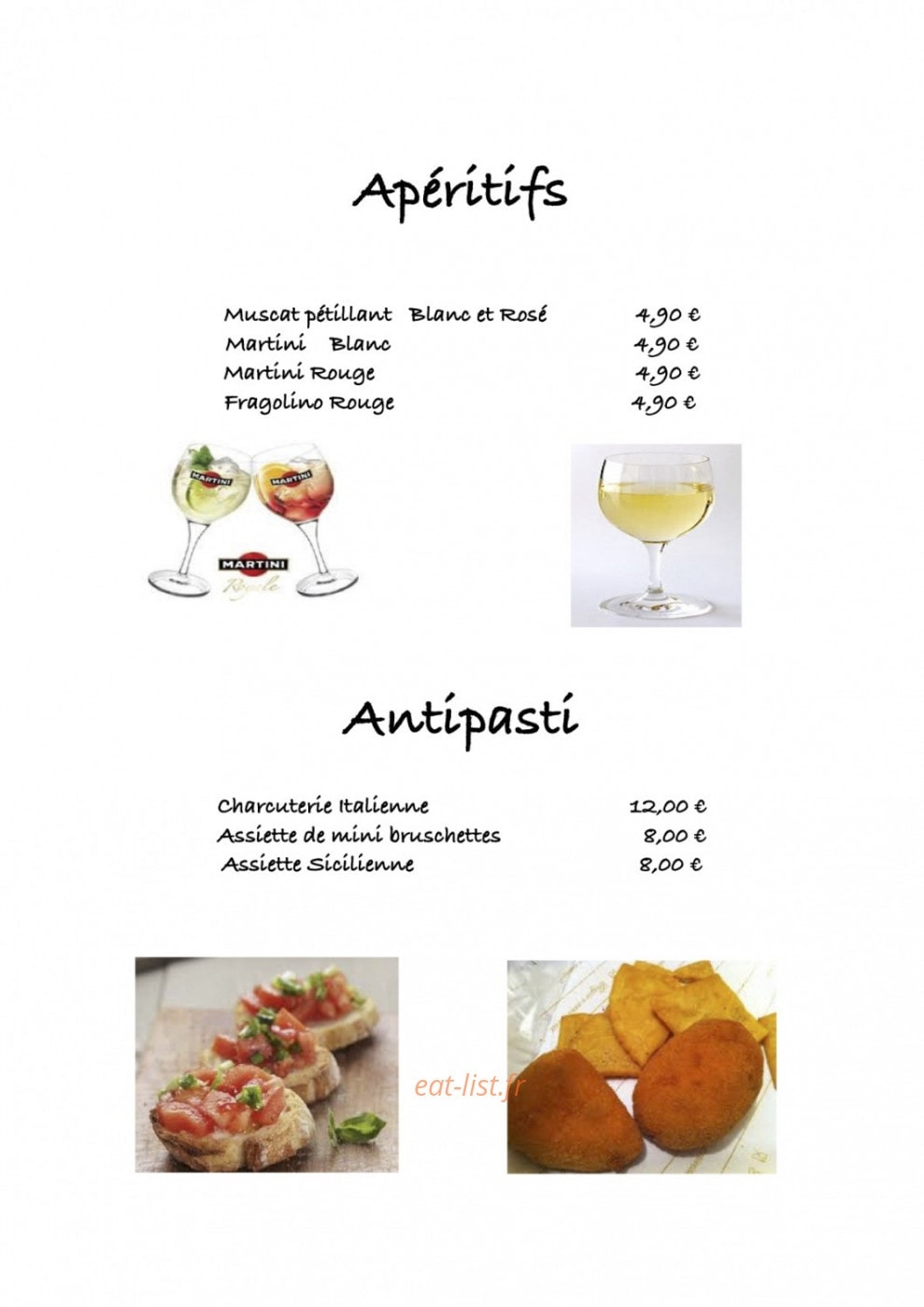 La Siciliana — carte page 2