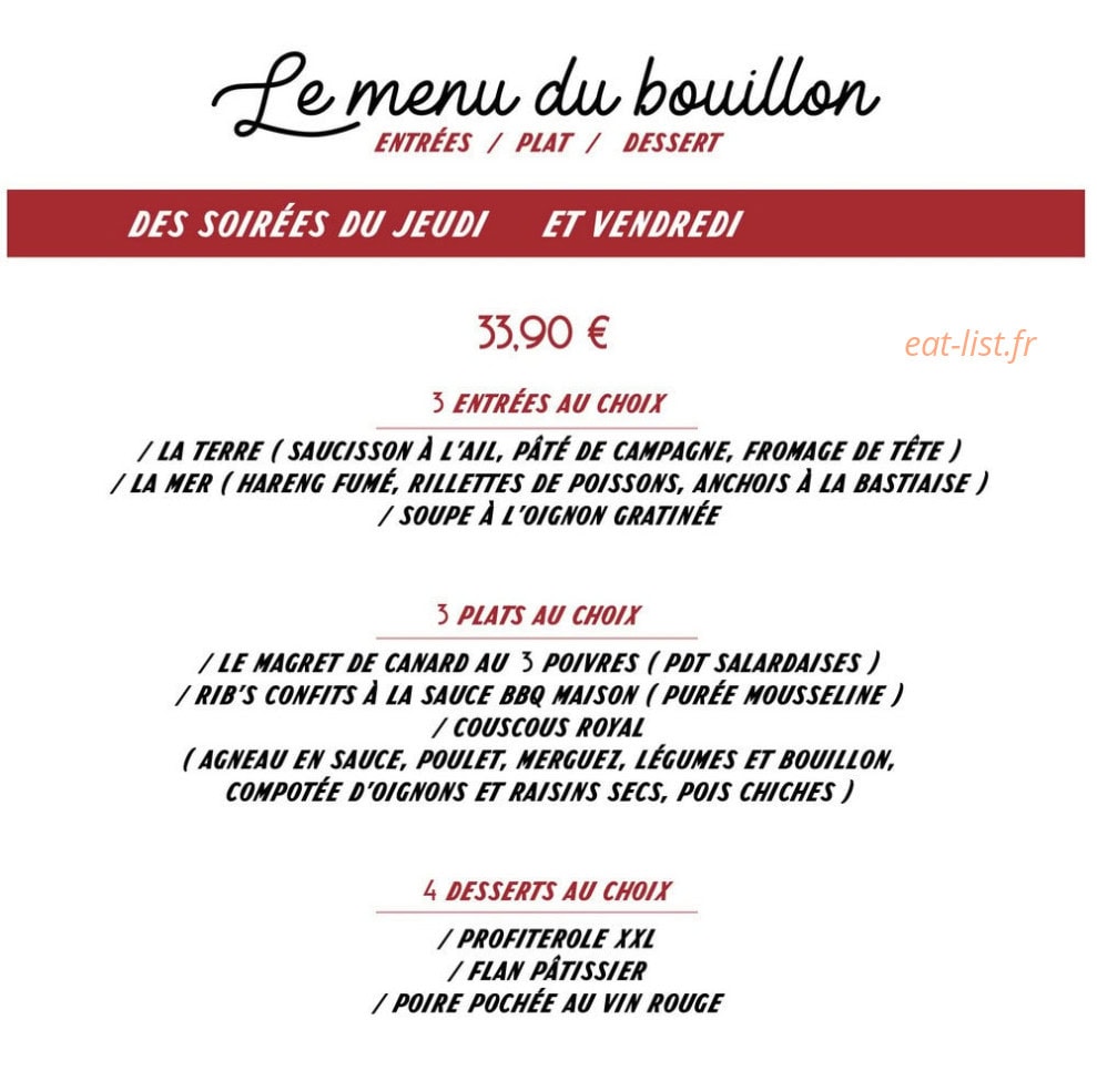 Le Bouillon — carte page 3