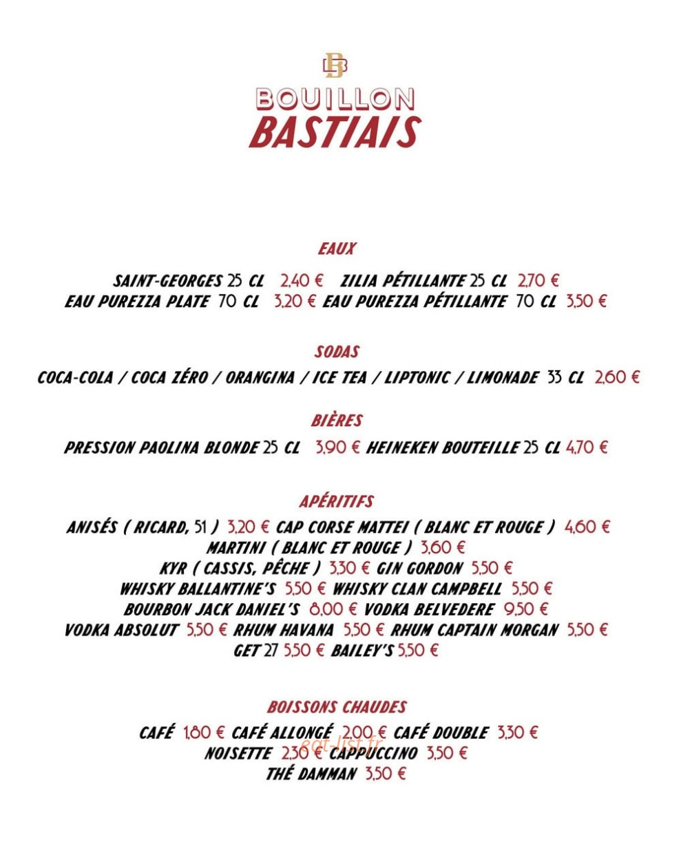 Le Bouillon — carte page 4