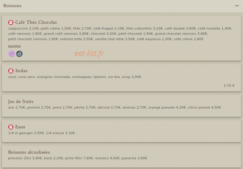 Le café du centre — carte page 3