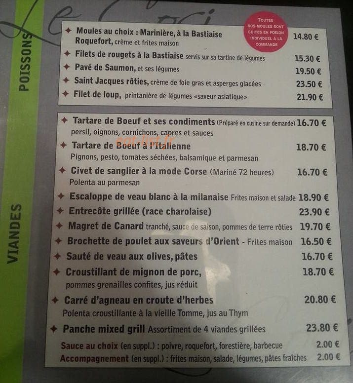 Le cosi — carte page 2