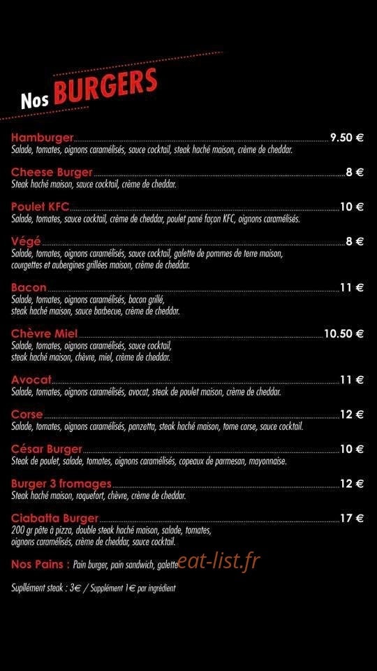 Le Food — carte page 1